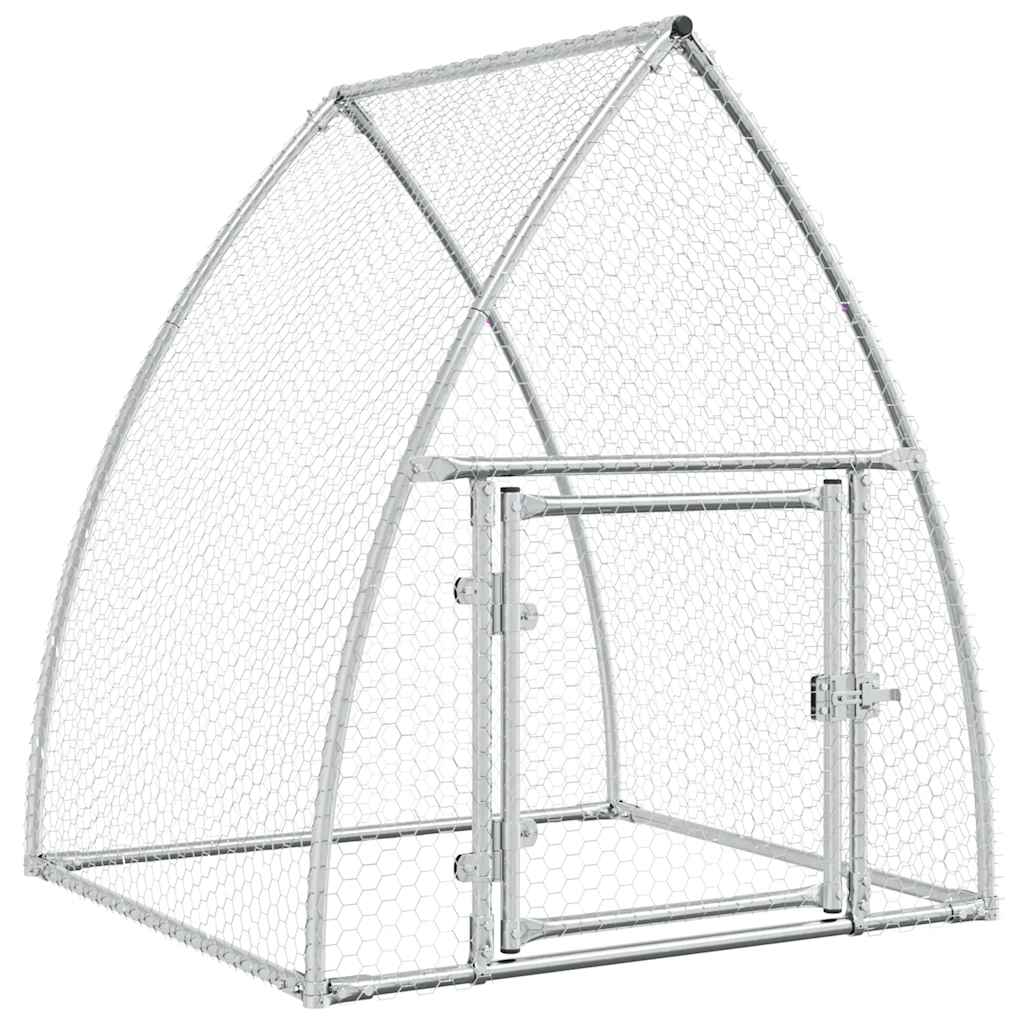 Poulailler Vidaxx 100x105x120 cm acier galvanisé couleur argent
