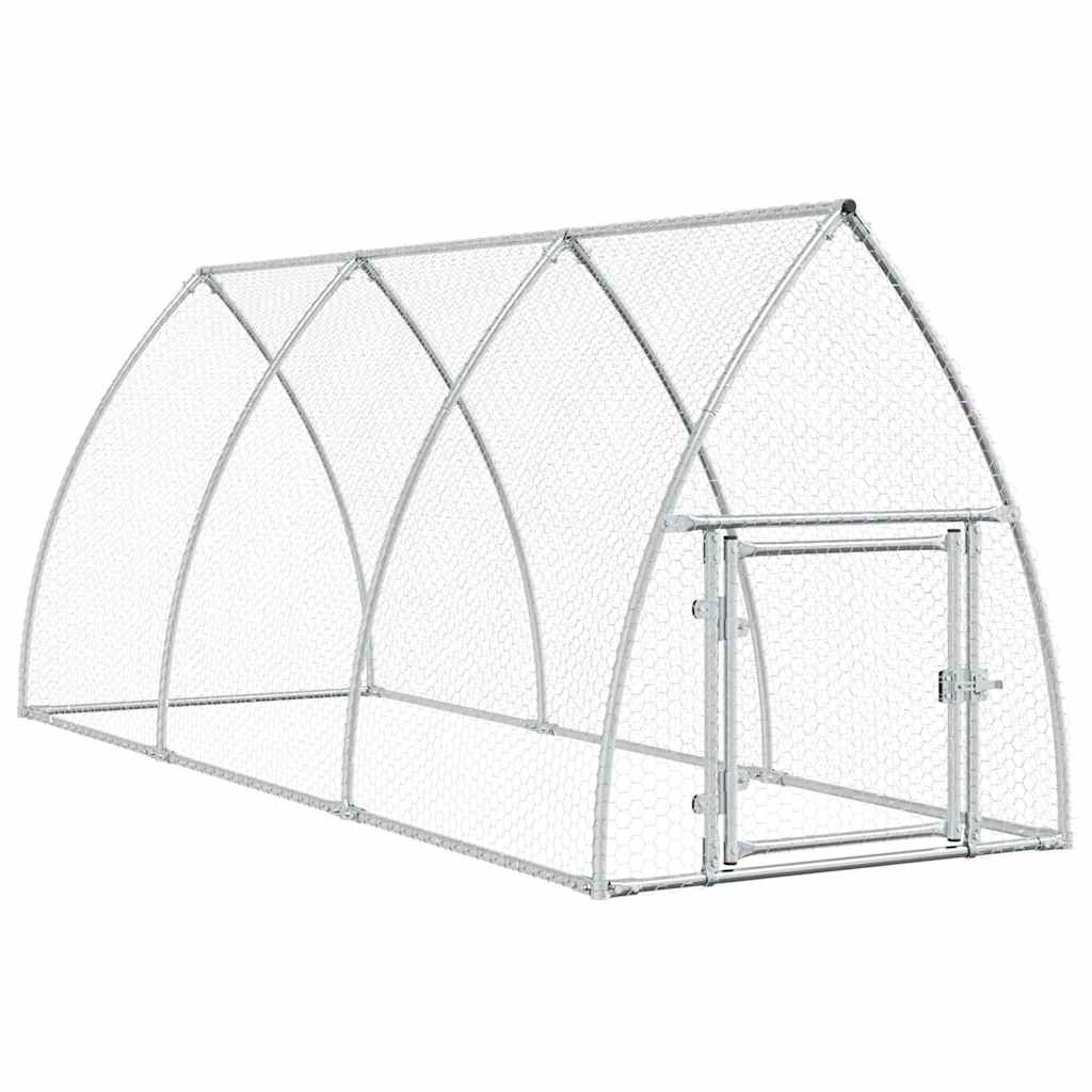 Poulailler Vidaxx 300x105x120 cm acier galvanisé couleur argent
