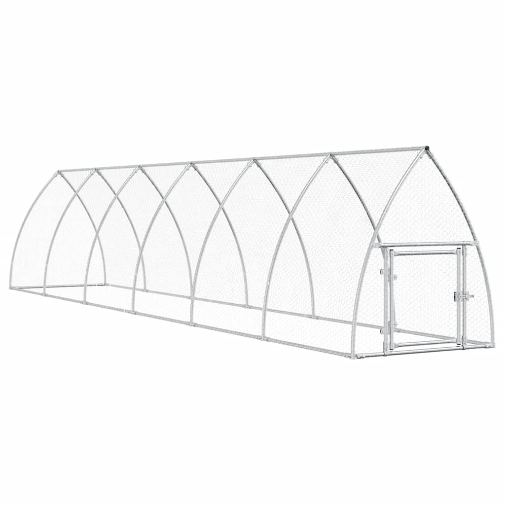 Poulailler Vidaxx 600x105x120 cm acier galvanisé couleur argent