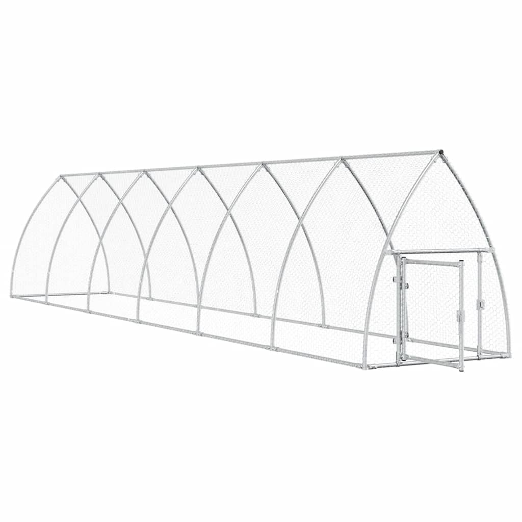 Poulailler Vidaxx 600x105x120 cm acier galvanisé couleur argent