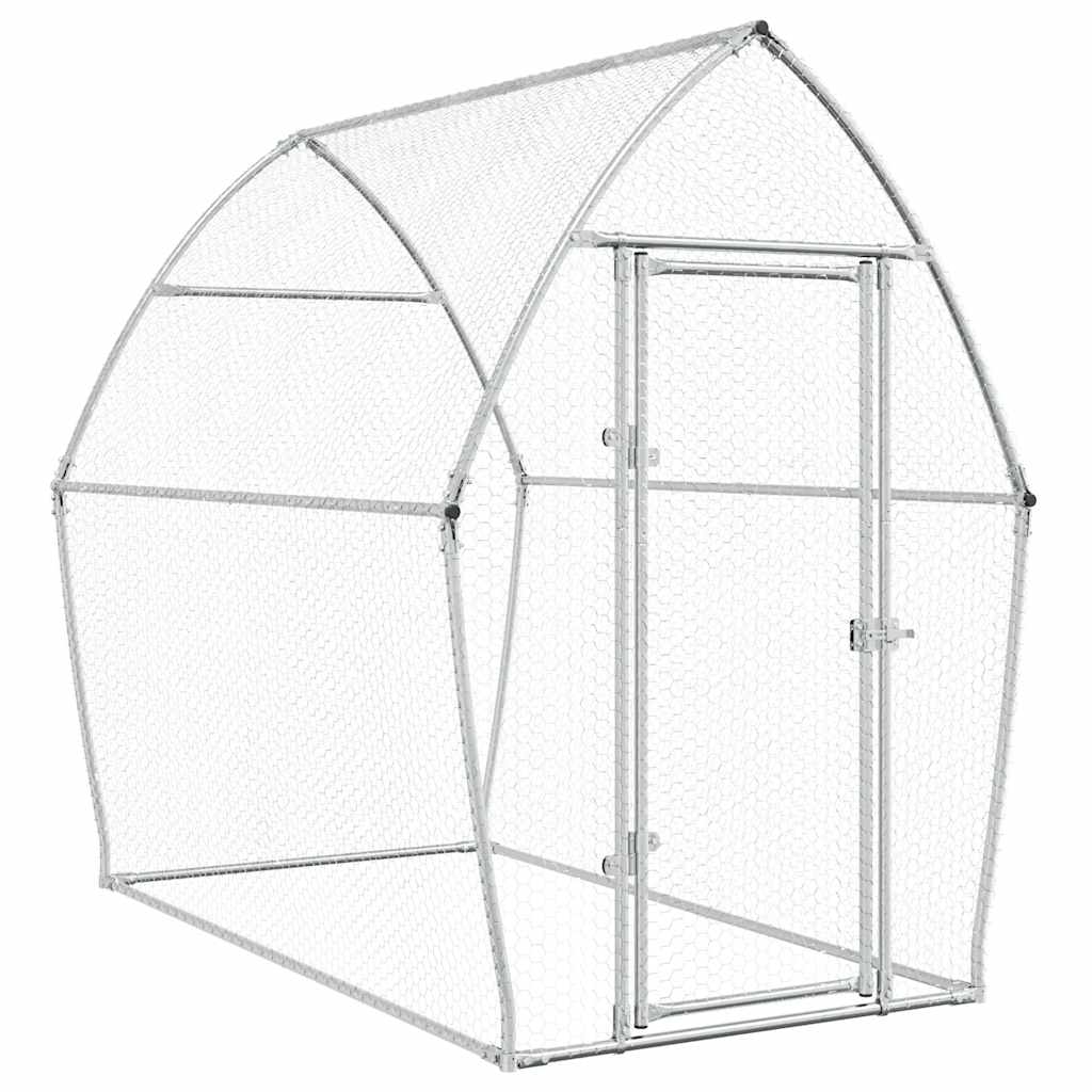 Poulailler Vidaxx 200x105x182 cm acier galvanisé couleur argent