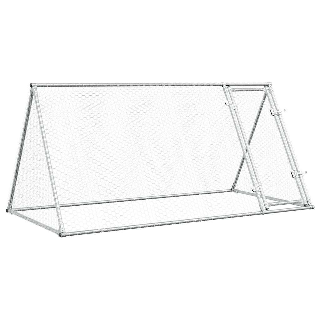 Poulailler Vidaxx 200x105x91 cm acier galvanisé couleur argent