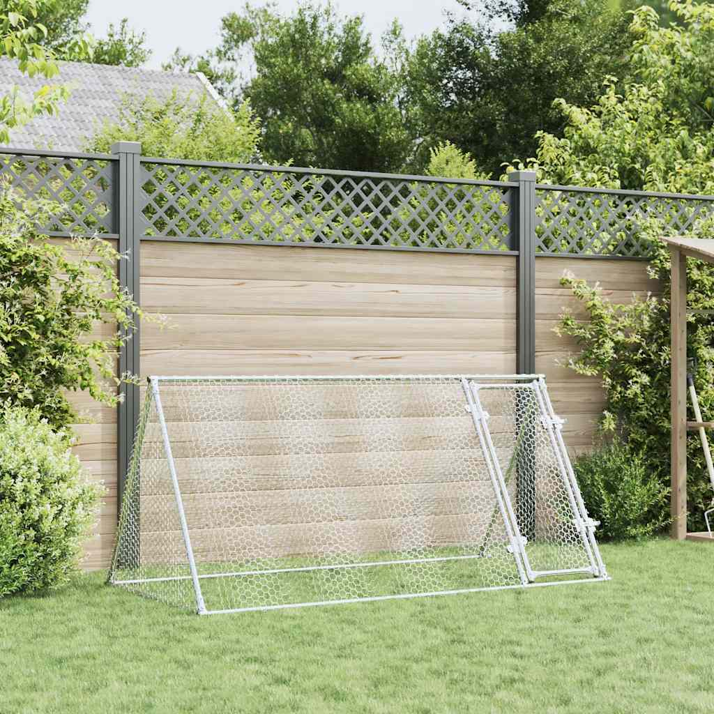 Poulailler Vidaxx 200x105x91 cm acier galvanisé couleur argent