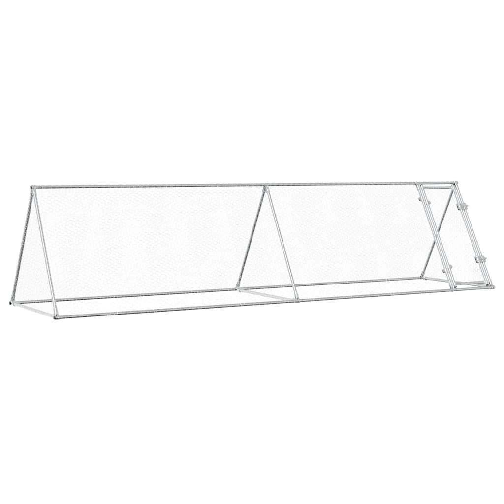 Poulailler Vidaxx 400x105x91 cm acier galvanisé couleur argent
