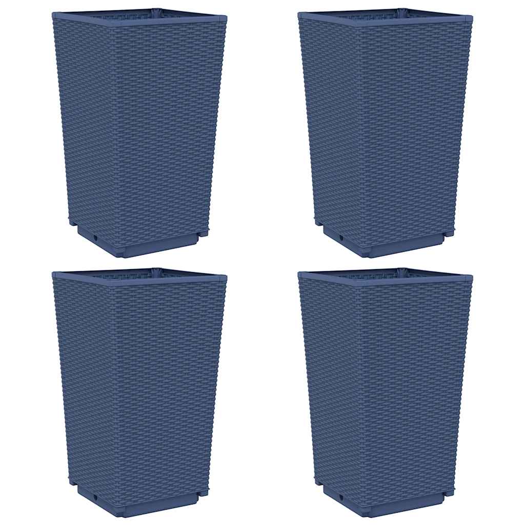 Vidaxx jardinières 4 pcs 32,5x32,5x57 cm polypropylène gris