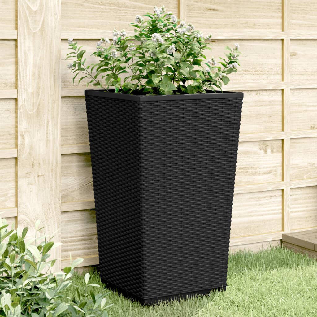 Vidaxx jardinières 4 pcs 32,5x32,5x57 cm polypropylène noir