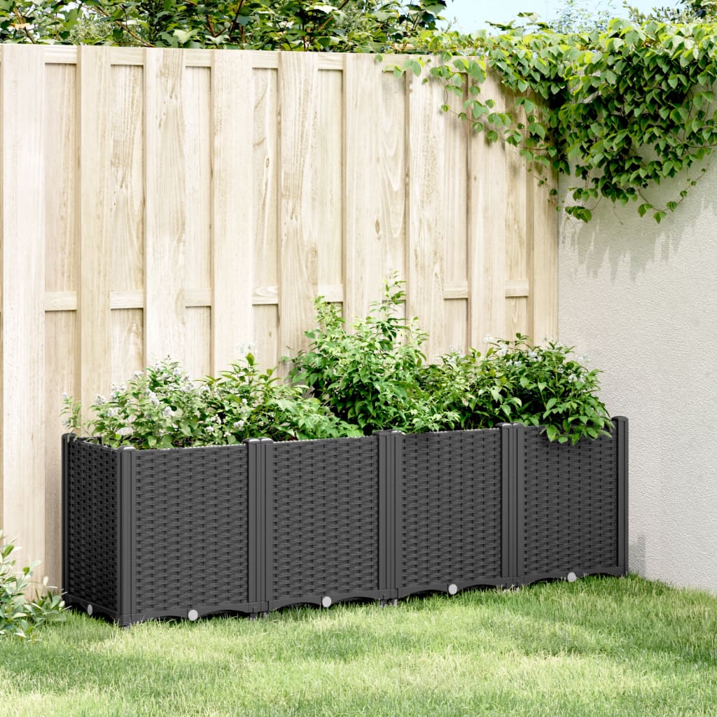 Vidaxx jardinière 160x40x53 cm polypropylène noir