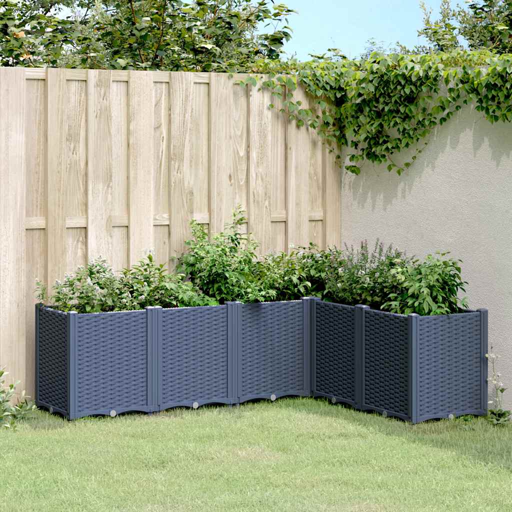Vidaxx jardinière 160x120x53 cm polypropylène gris