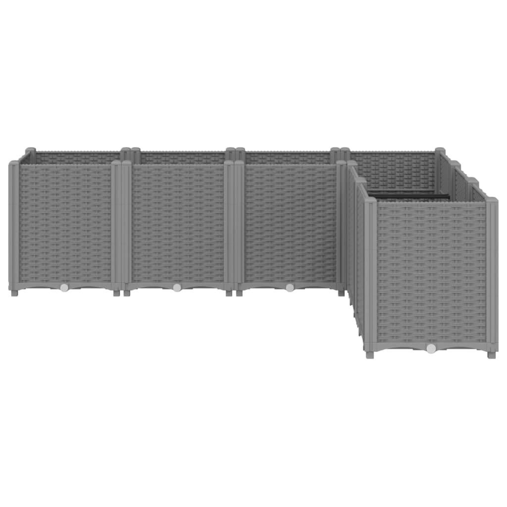 Vidaxx jardinière 160x120x53 cm polypropylène gris clair