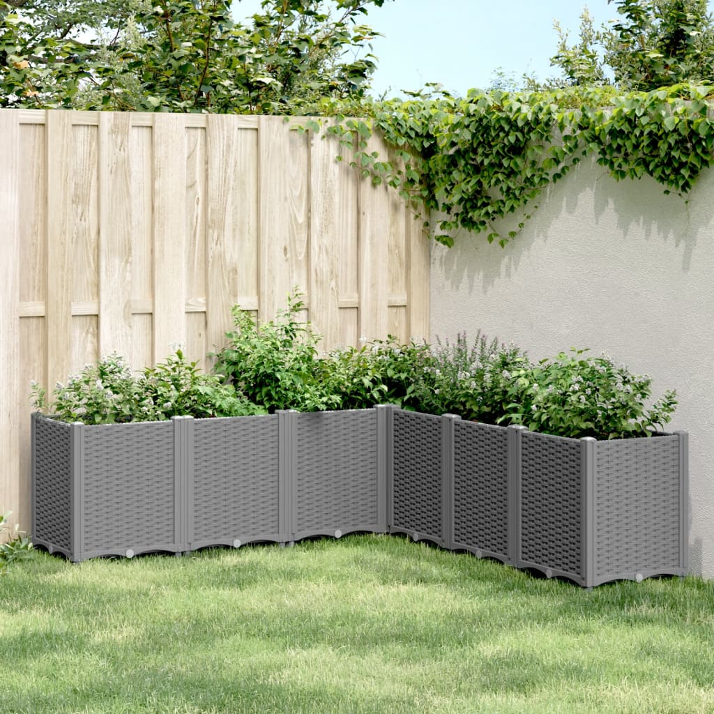 Vidaxx jardinière 160x160x53 cm polypropylène gris clair