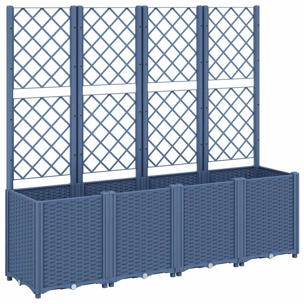 Vidaxx jardinière avec treillis 160x40x140 cm polypropylène gris