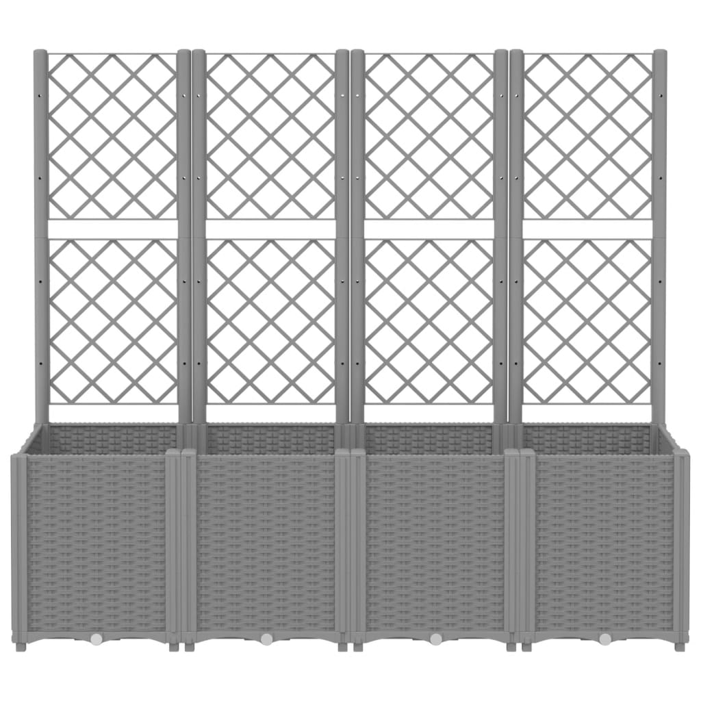 Vidaxx jardinière avec treillis 160x40x140 cm polypropylène gris clair