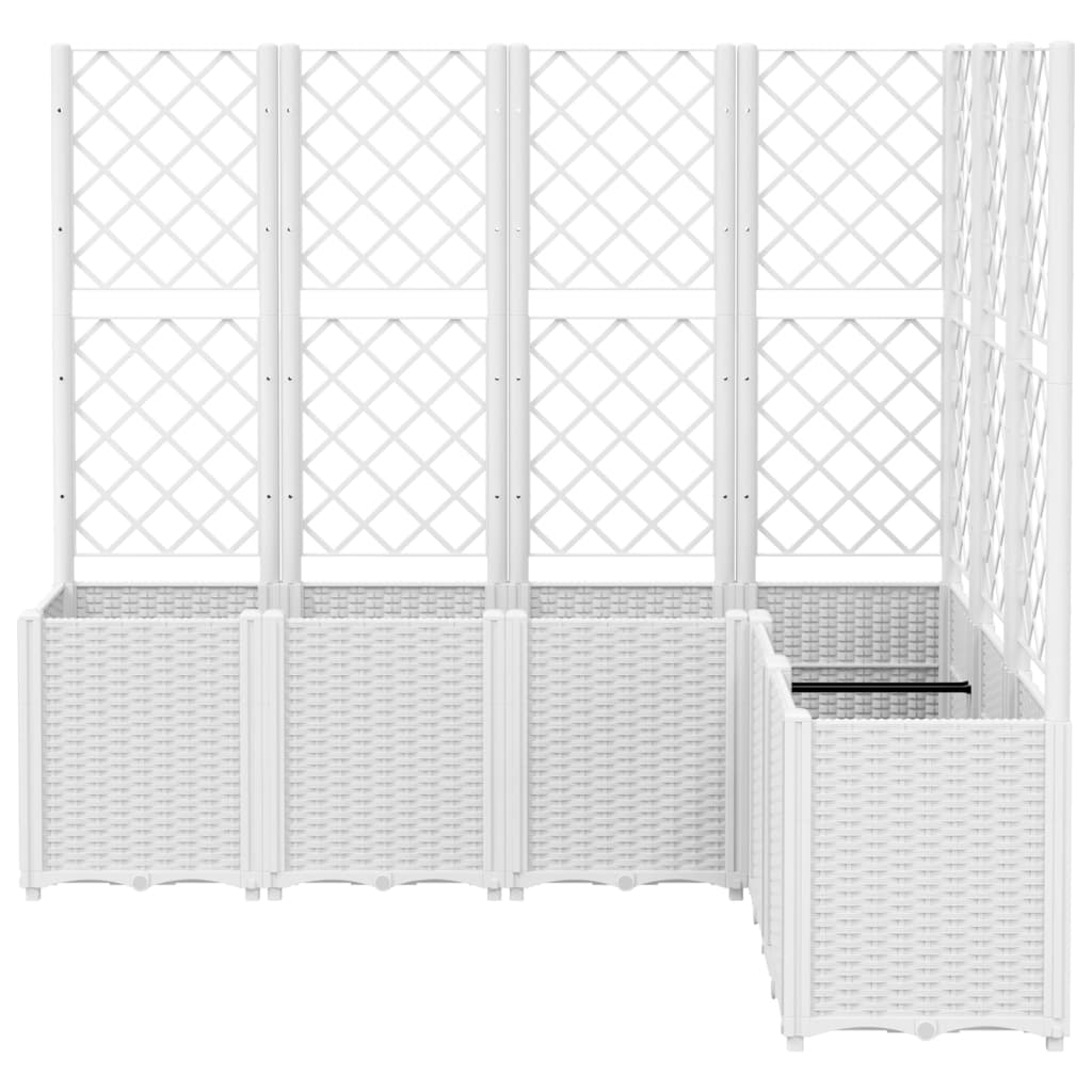 Vidaxx jardinière avec treillis 160x120x140 cm polypropylène blanc