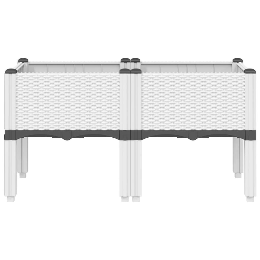 Vidaxx jardinière avec pieds 80x40x42 cm polypropylène blanc