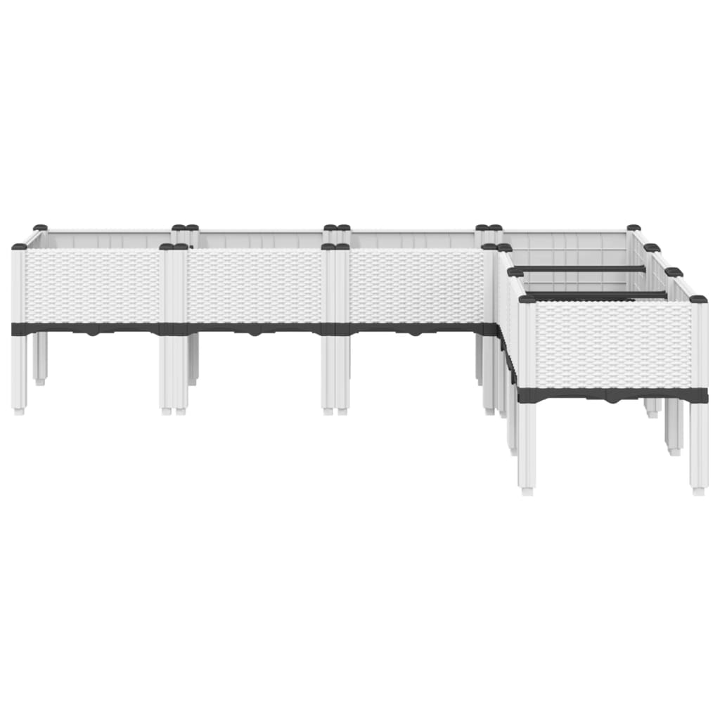 Vidaxx jardinière avec pieds 160x120x42 cm polypropylène blanc