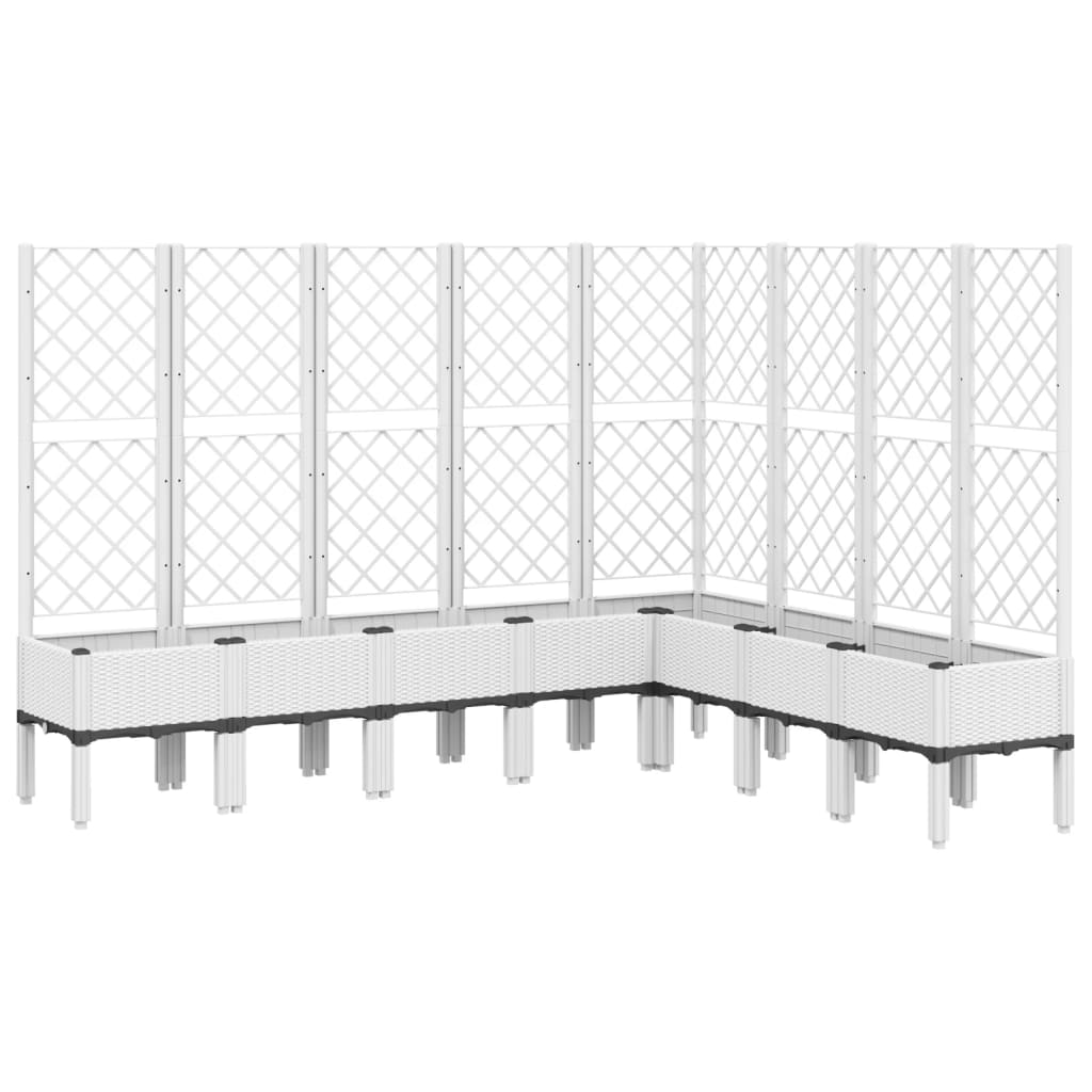 Vidaxx jardinière avec treillis 200x160x142 cm polypropylène blanc