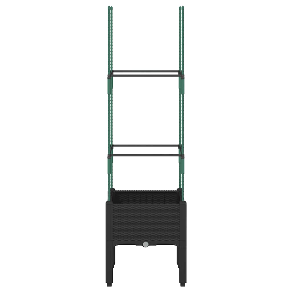 Vidaxx jardinière avec treillis 40x40x142,5 cm polypropylène noir