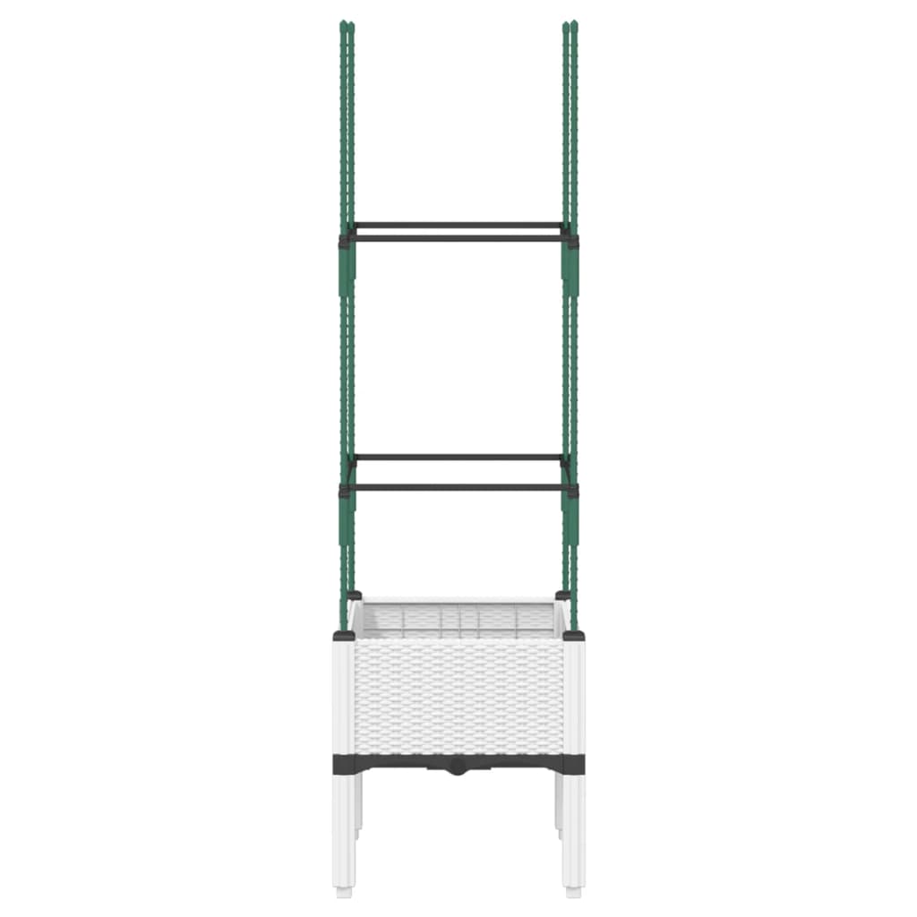 Vidaxx jardinière avec treillis 40x40x142,5 cm polypropylène blanc