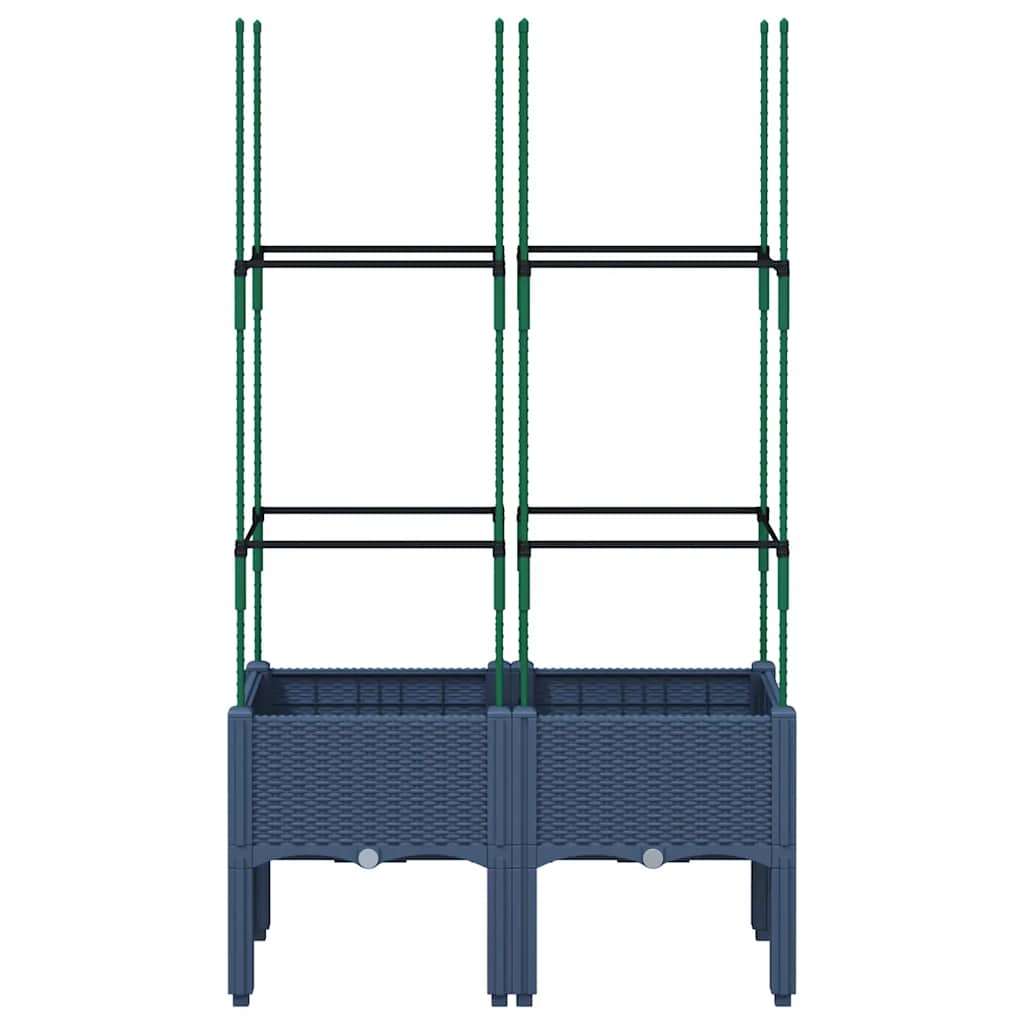 Vidaxx jardinière avec treillis 80x40x142,5 cm polypropylène gris