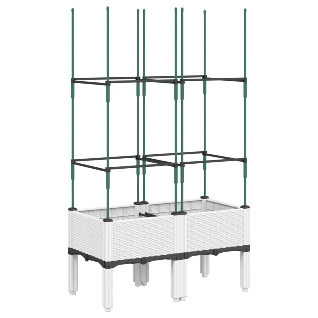 Vidaxx jardinière avec treillis 80x40x142,5 cm polypropylène blanc