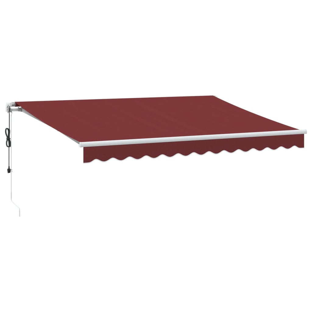VidaXL Auvent extensible automatiquement avec LED 350x250 cm rouge bordeaux