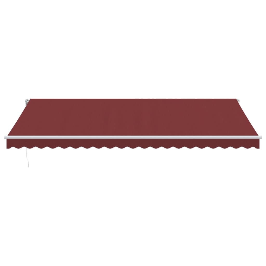 VidaXL Auvent extensible manuellement 500x350 cm bordeaux
