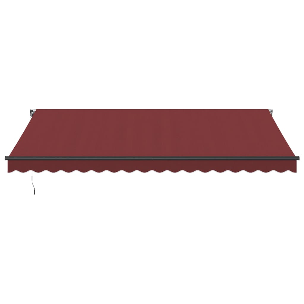 VidaXL Auvent extensible manuellement 450x350 cm bordeaux