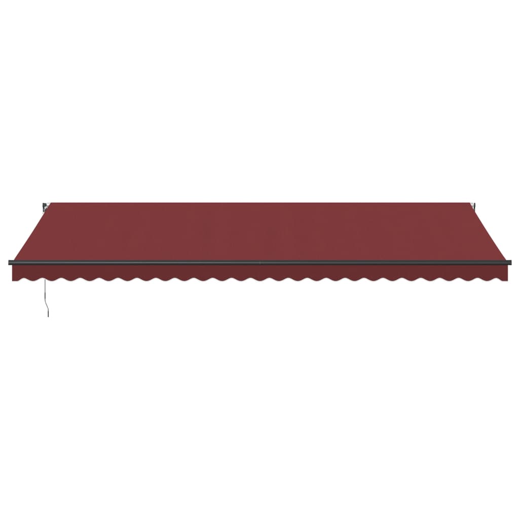 VidaXL Auvent extensible manuellement 600x350 cm bordeaux