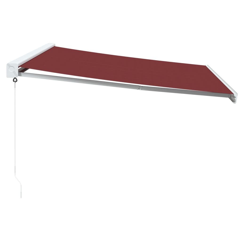 VidaXL Auvent extensible manuellement 450x300 cm bordeaux