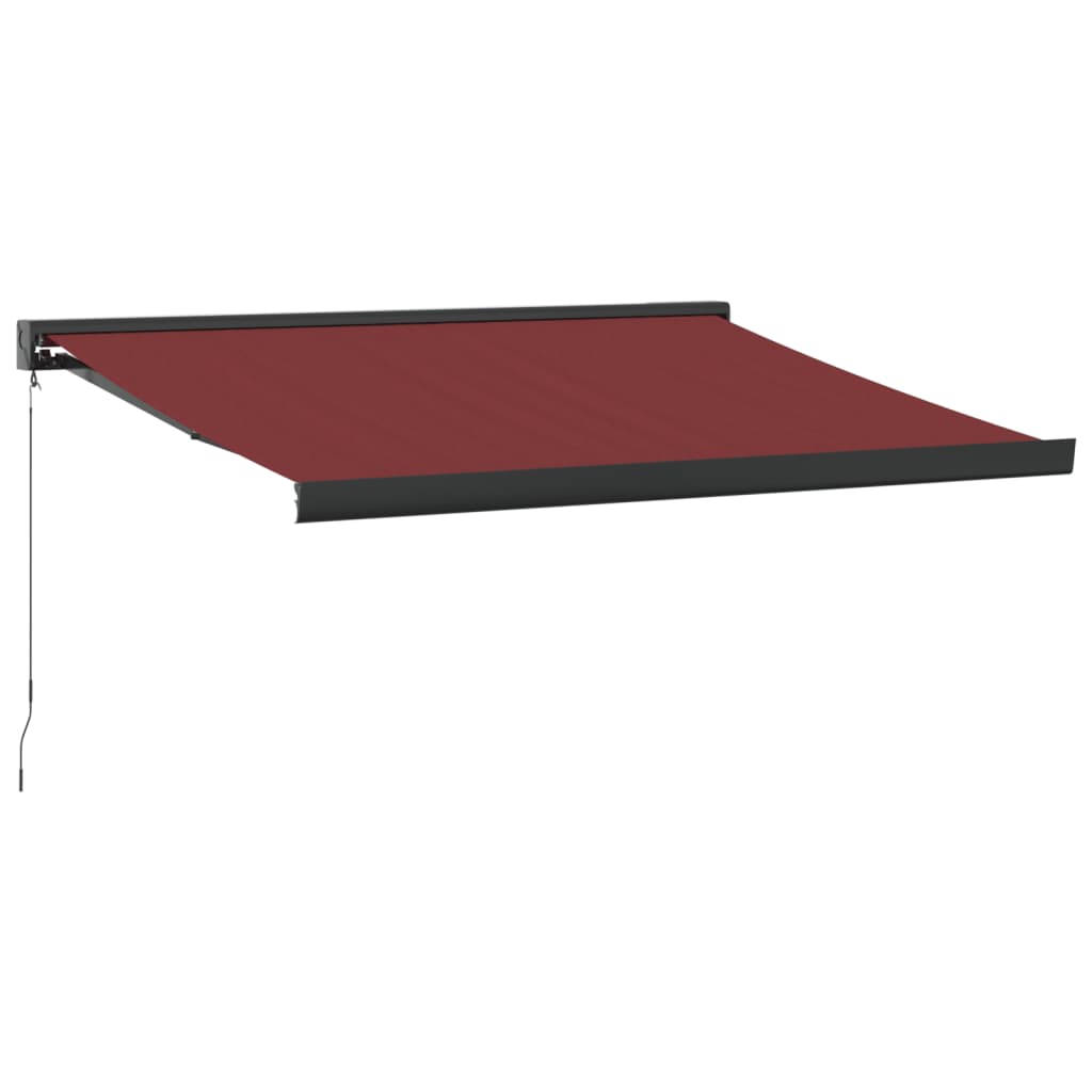 VidaXL Auvent extensible manuellement 300x250 cm bordeaux