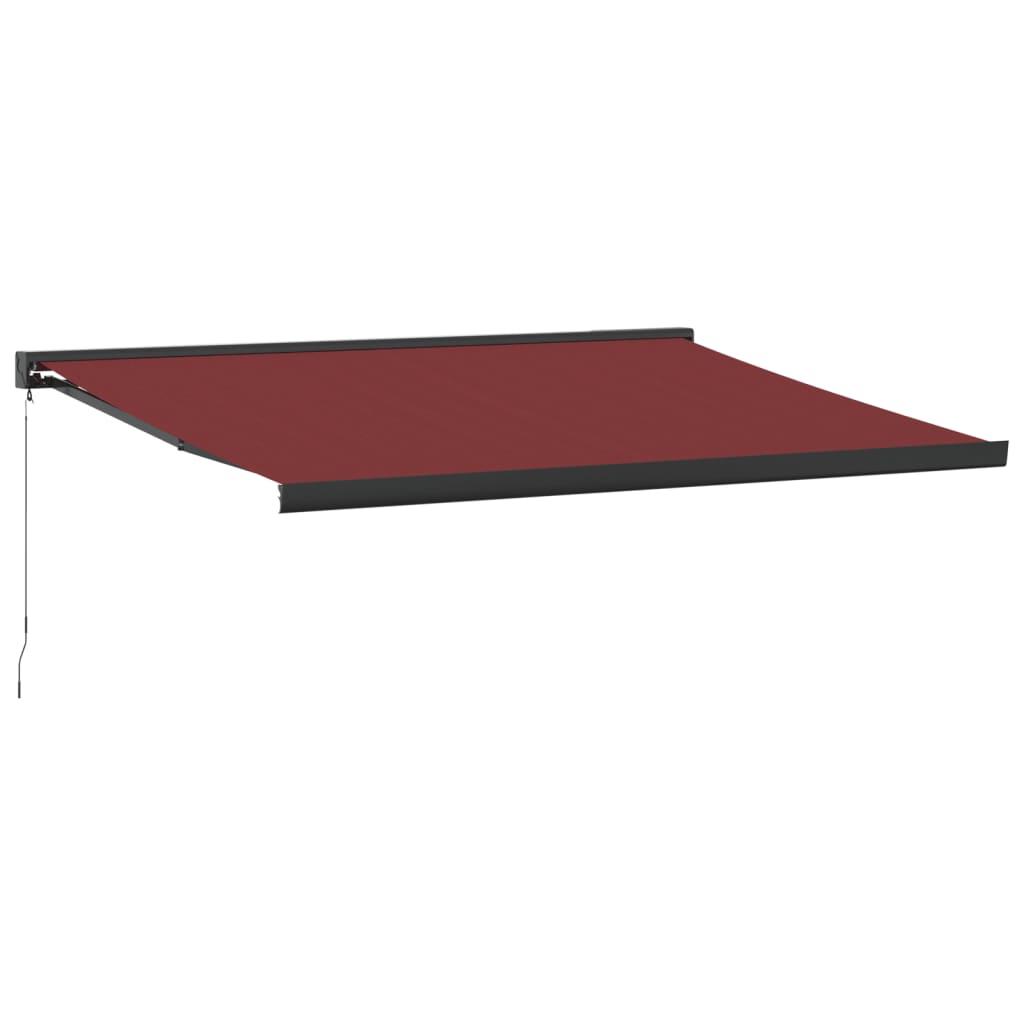 VidaXL Auvent extensible manuellement 400x300 cm bordeaux
