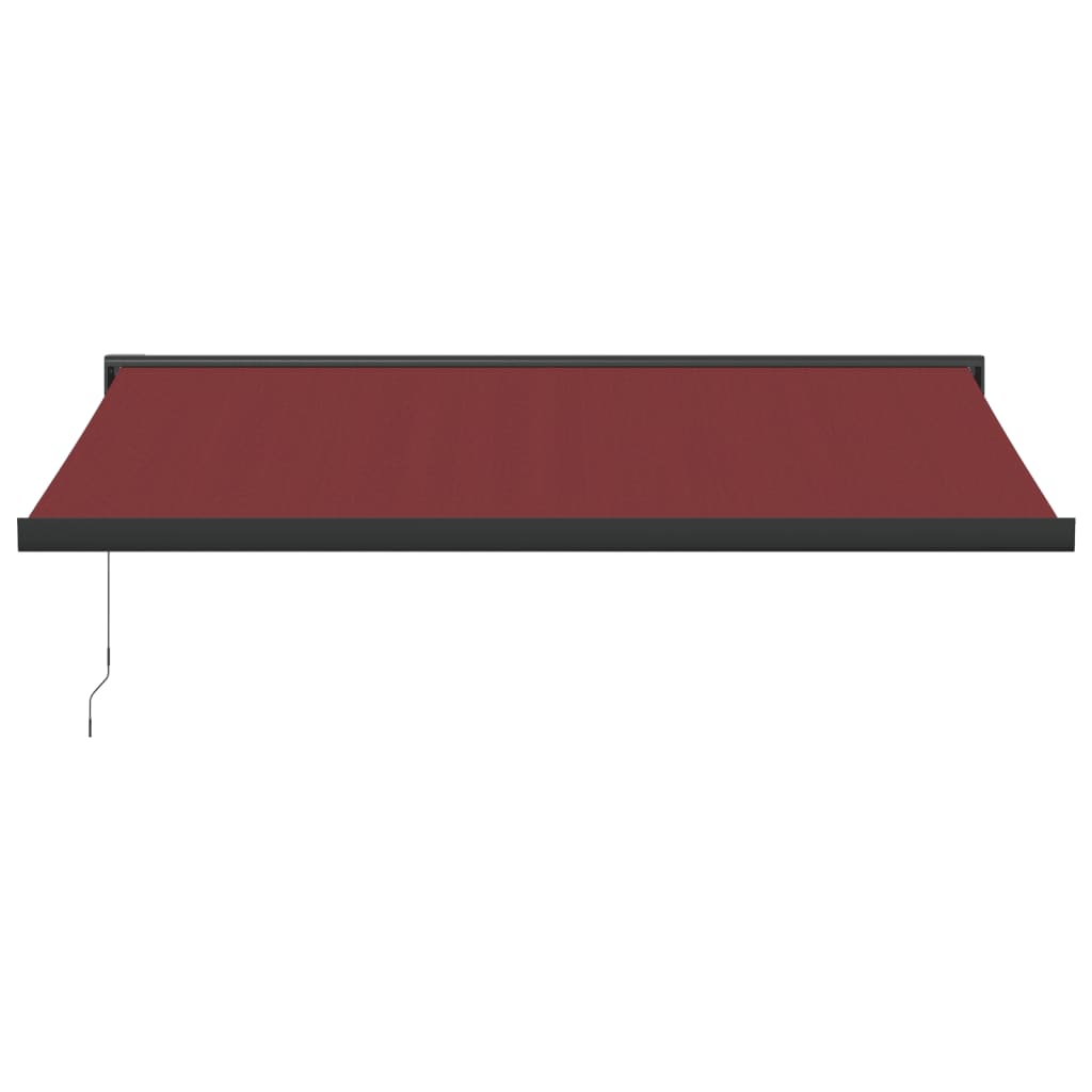 VidaXL Auvent extensible manuellement 450x300 cm bordeaux