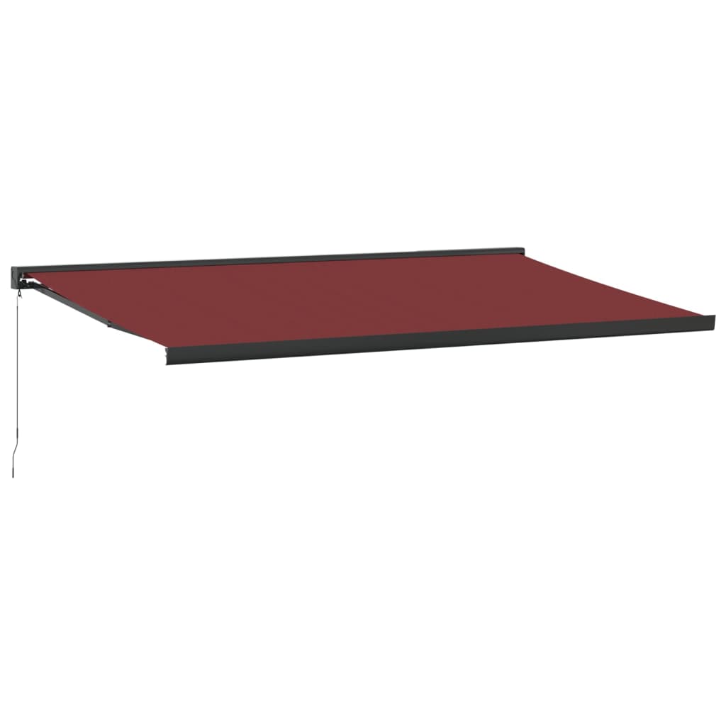 VidaXL Auvent extensible manuellement 500x300 cm bordeaux