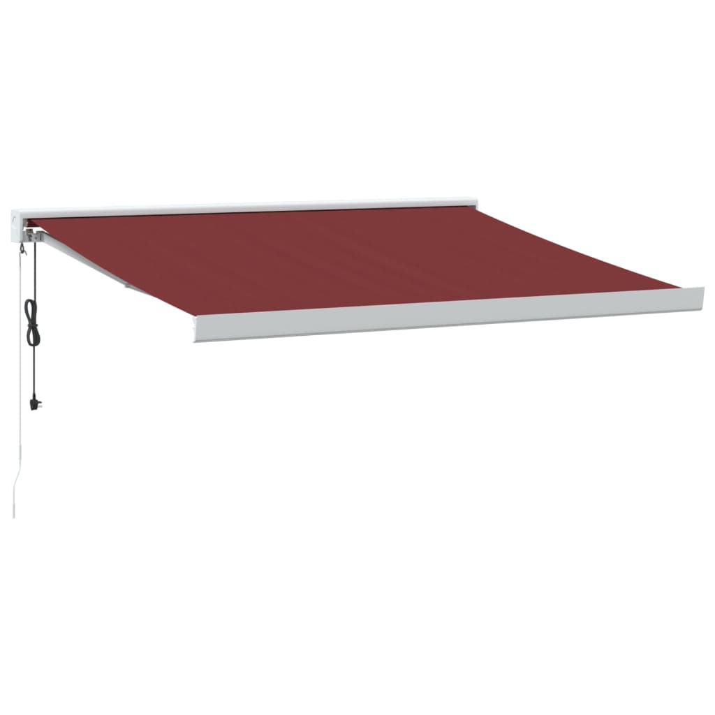 VidaXL Auvent extensible automatiquement 300x250 cm rouge bordeaux