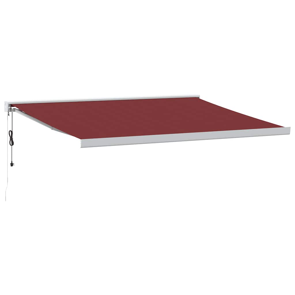 VidaXL Auvent extensible automatiquement 400x300 cm rouge bordeaux