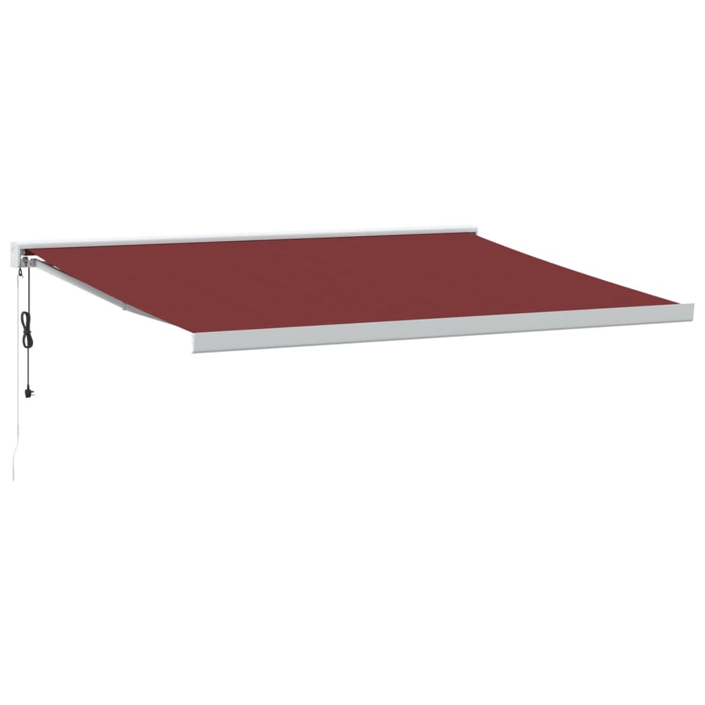 VidaXL Auvent extensible automatiquement 450x300 cm rouge bordeaux