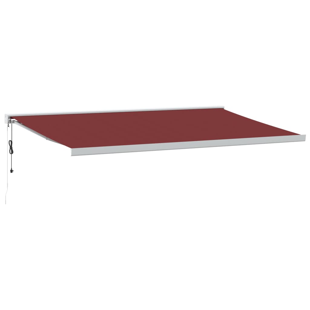 VidaXL Auvent extensible automatiquement 500x300 cm rouge bordeaux