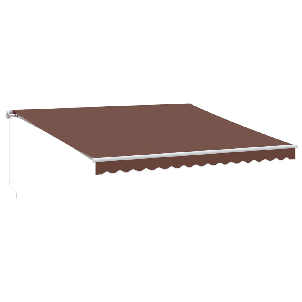 VidaXL Auvent extensible manuellement avec LED 400x300 cm marron