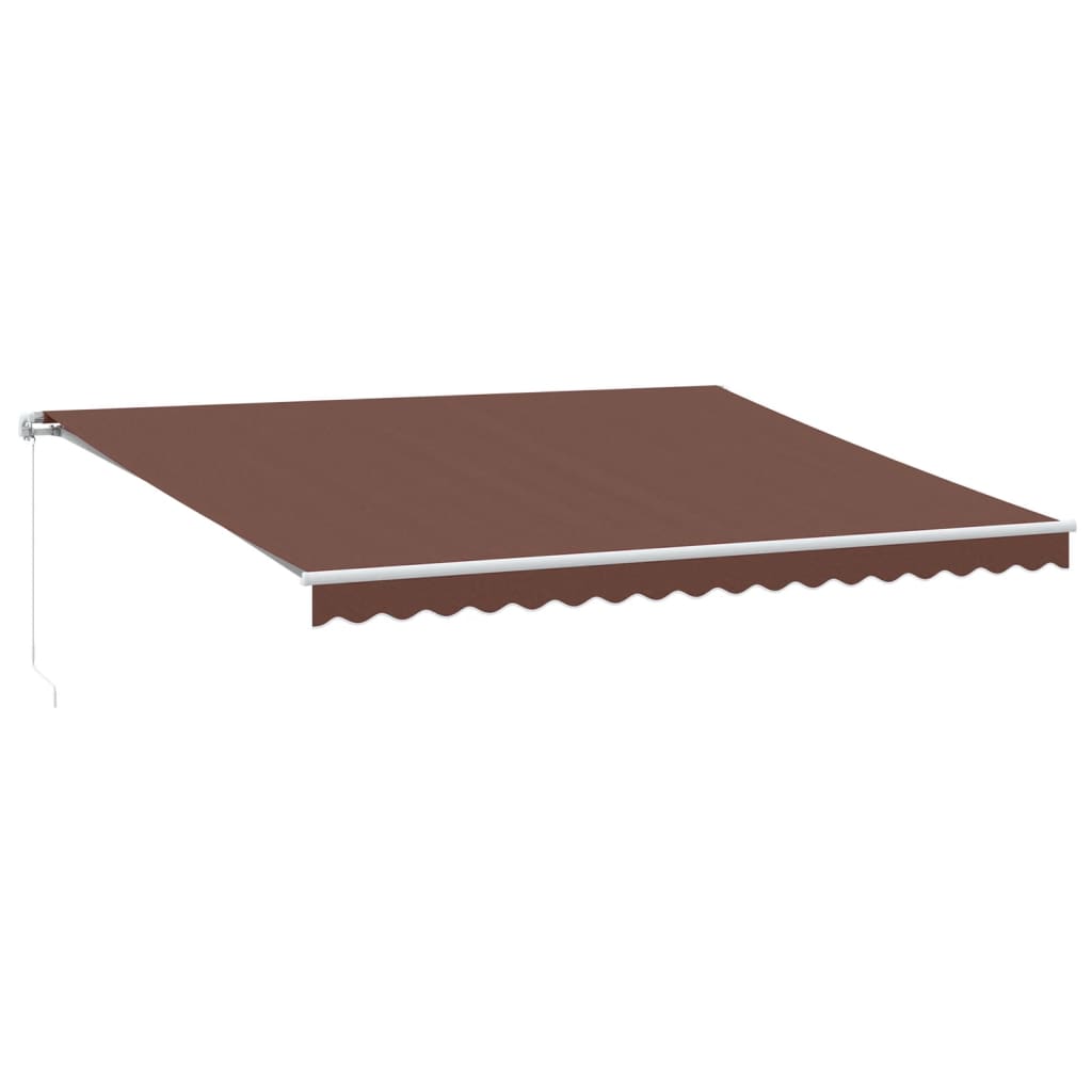 VidaXL Auvent extensible manuellement avec LED 450x350 cm marron
