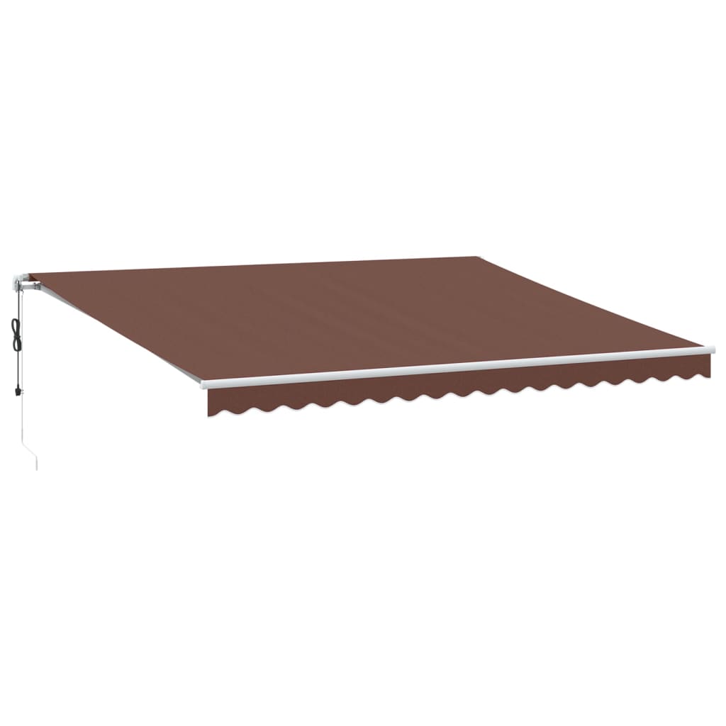 VidaXL Auvent extensible automatiquement avec LED 450x350 cm marron