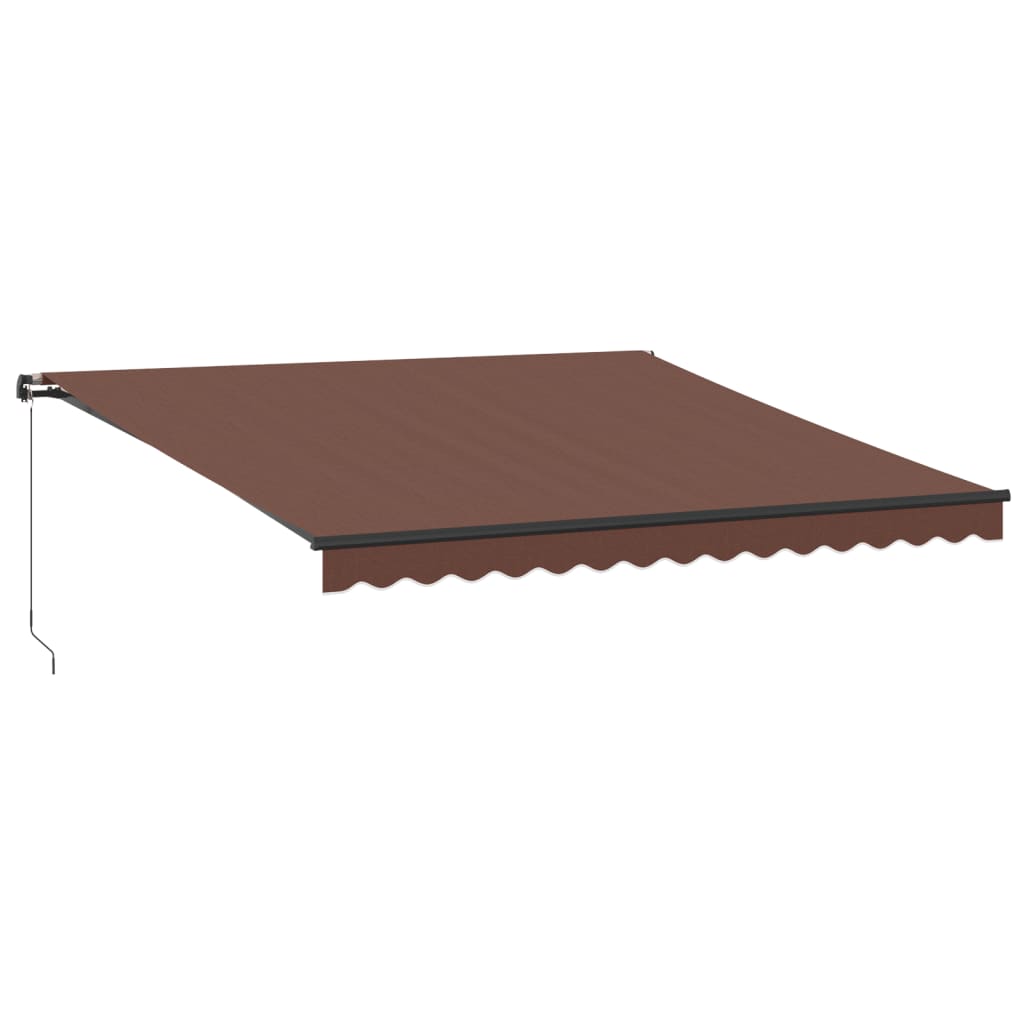 VidaXL Auvent extensible manuellement avec LED 400x350 cm marron