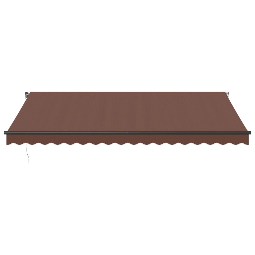 VidaXL Auvent extensible manuellement 450x350 cm marron