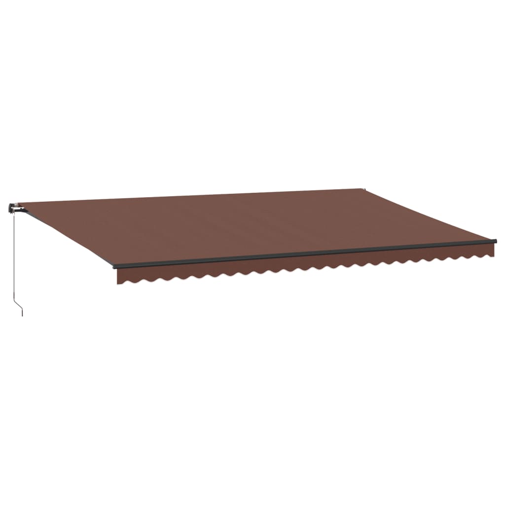 VidaXL Auvent extensible manuellement avec LED 600x350 cm marron