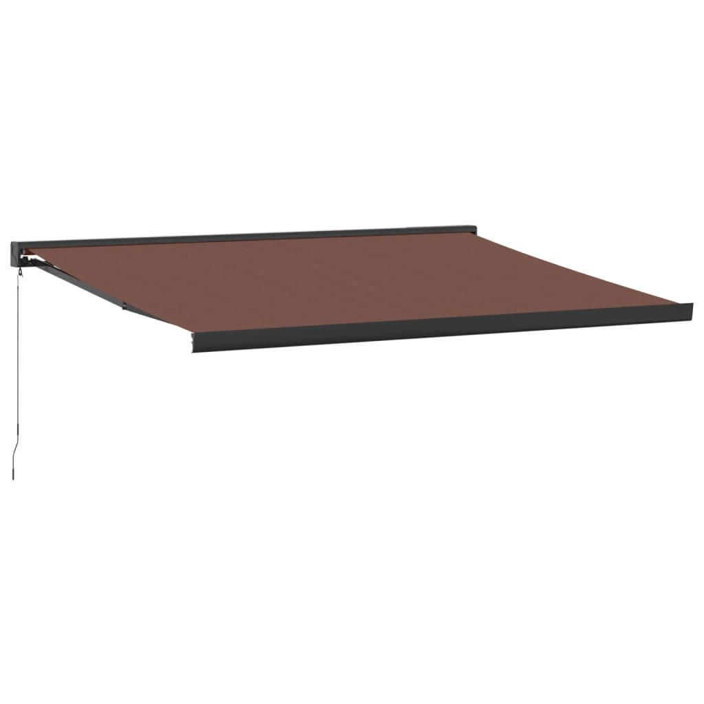 VidaXL Auvent extensible manuellement 400x300 cm marron