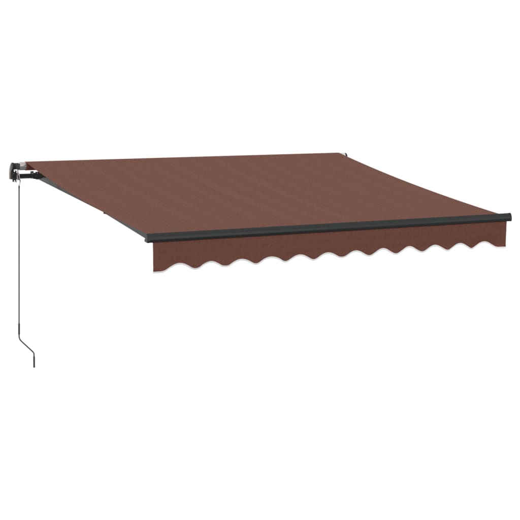 VidaXL Auvent extensible manuellement avec LED 300x250 cm marron