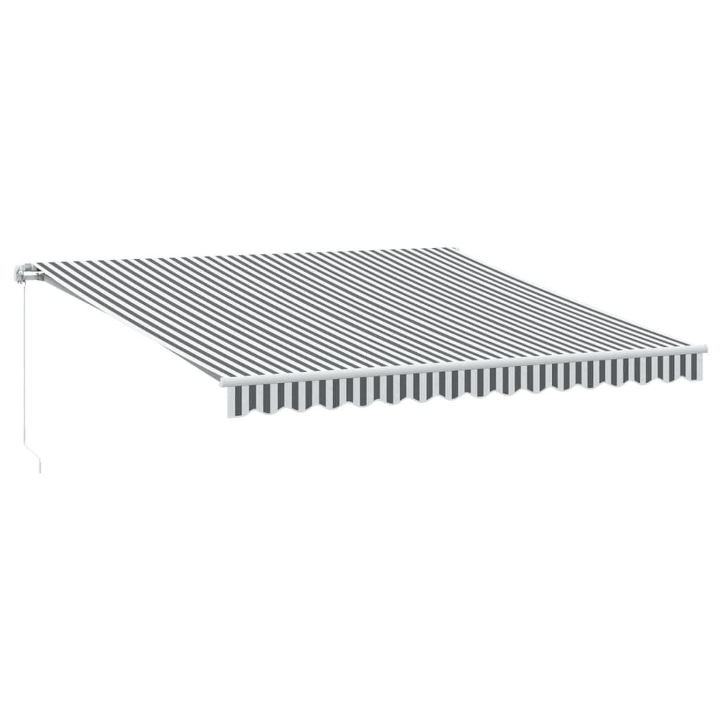 VidaXL Auvent extensible manuellement et LED 400x300 cm anthracite et blanc