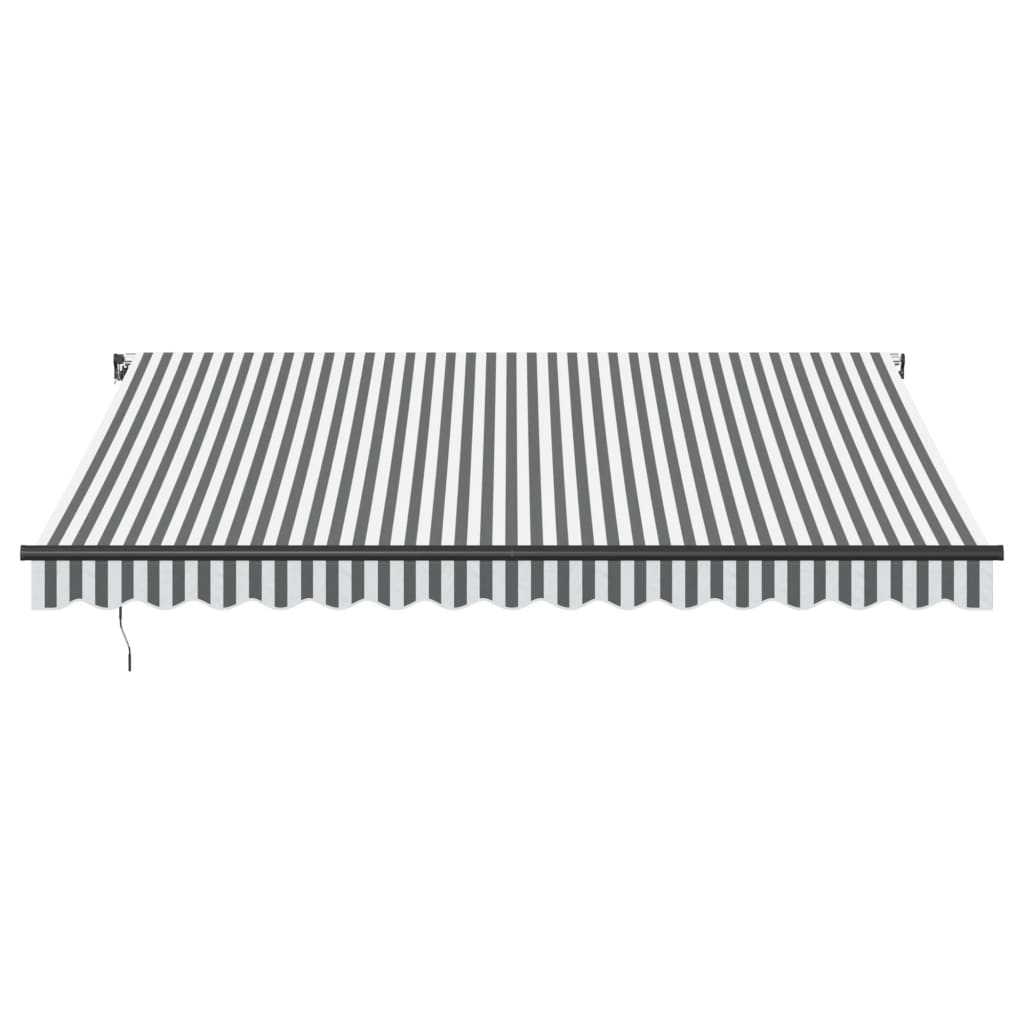 VidaXL Auvent extensible manuellement 400x350 cm anthracite et blanc
