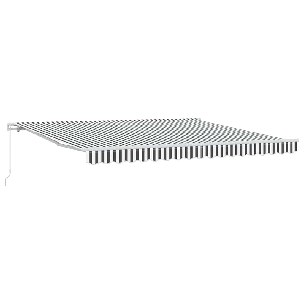 VidaXL Auvent extensible manuellement 400x300 cm anthracite et blanc