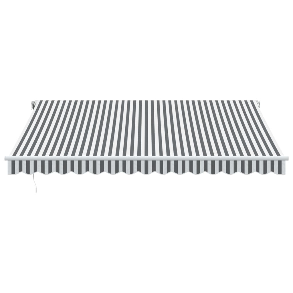 VidaXL Auvent à extension automatique 400x300 cm anthracite et blanc