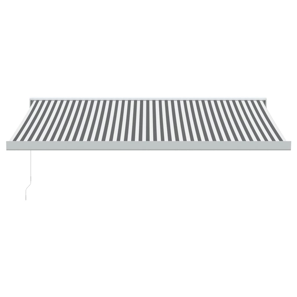 VidaXL Auvent extensible 4x3 m tissu et aluminium anthracite et blanc